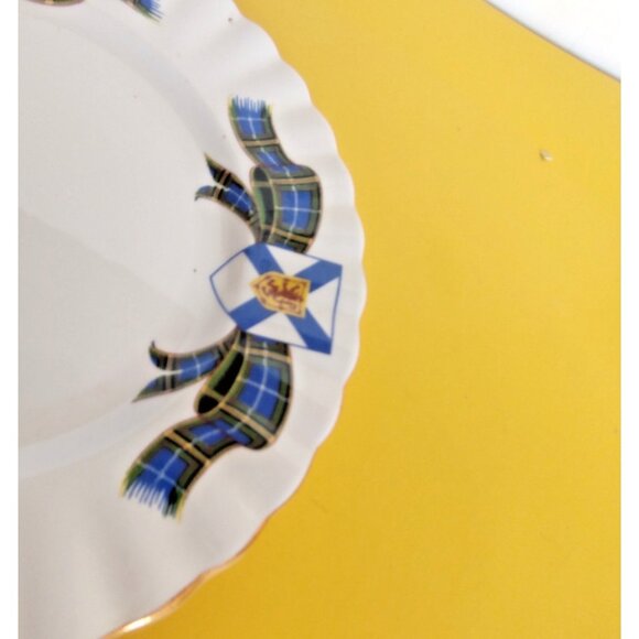 Royal Albert Nova Scotia Tartan Round Butter Dish c.1960s Bone China - Picture 7 of 10